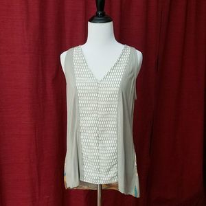 Anthro Porridge Minthi Tank Top Cream Retro Circle